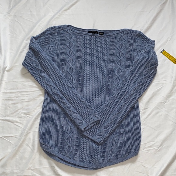JEANNE PIERRE Soft Blue Cable Knit Sweater - Picture 11 of 11
